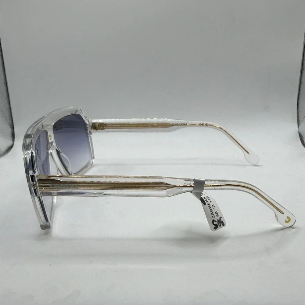 Carrera Transparent Frame Sunglasses with Blue Lenses 1053